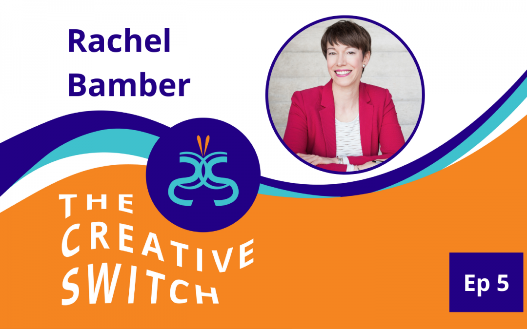 The Creative Switch logo, episode 5 guest Rachel Bamber